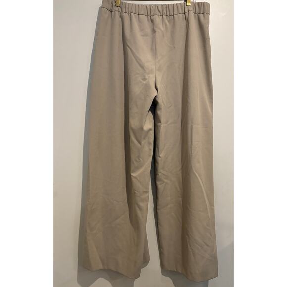 Zara Wide Leg Pants Trousers Womens Size XXL Plus Size Pull On Elastic Waist - Picture 4 of 4